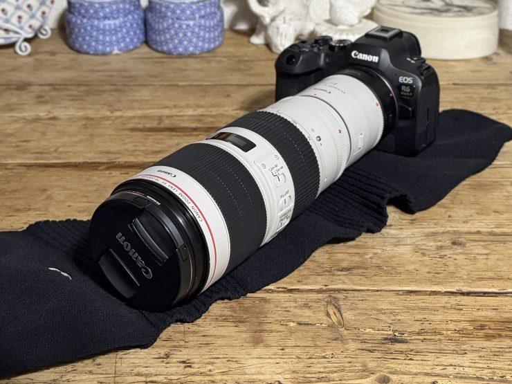 すっぽり（R6 Mark II＋マウントアダプター＋エクステンダーEF2×III＋EF70-200mm F2.8/polygon XL 試作モデル）